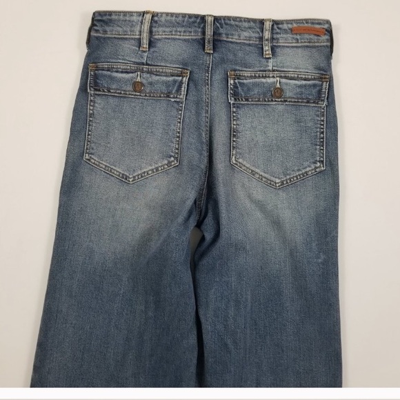 Anthro Pilcro Utility Wide Leg High Rise Jeans - Picture 3 of 5